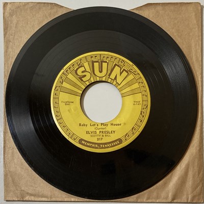 Lot 213 - SUN RECORDS COLLECTION - ELVIS PRESLEY - BABY LET'S PLAY HOUSE - SUN 217.