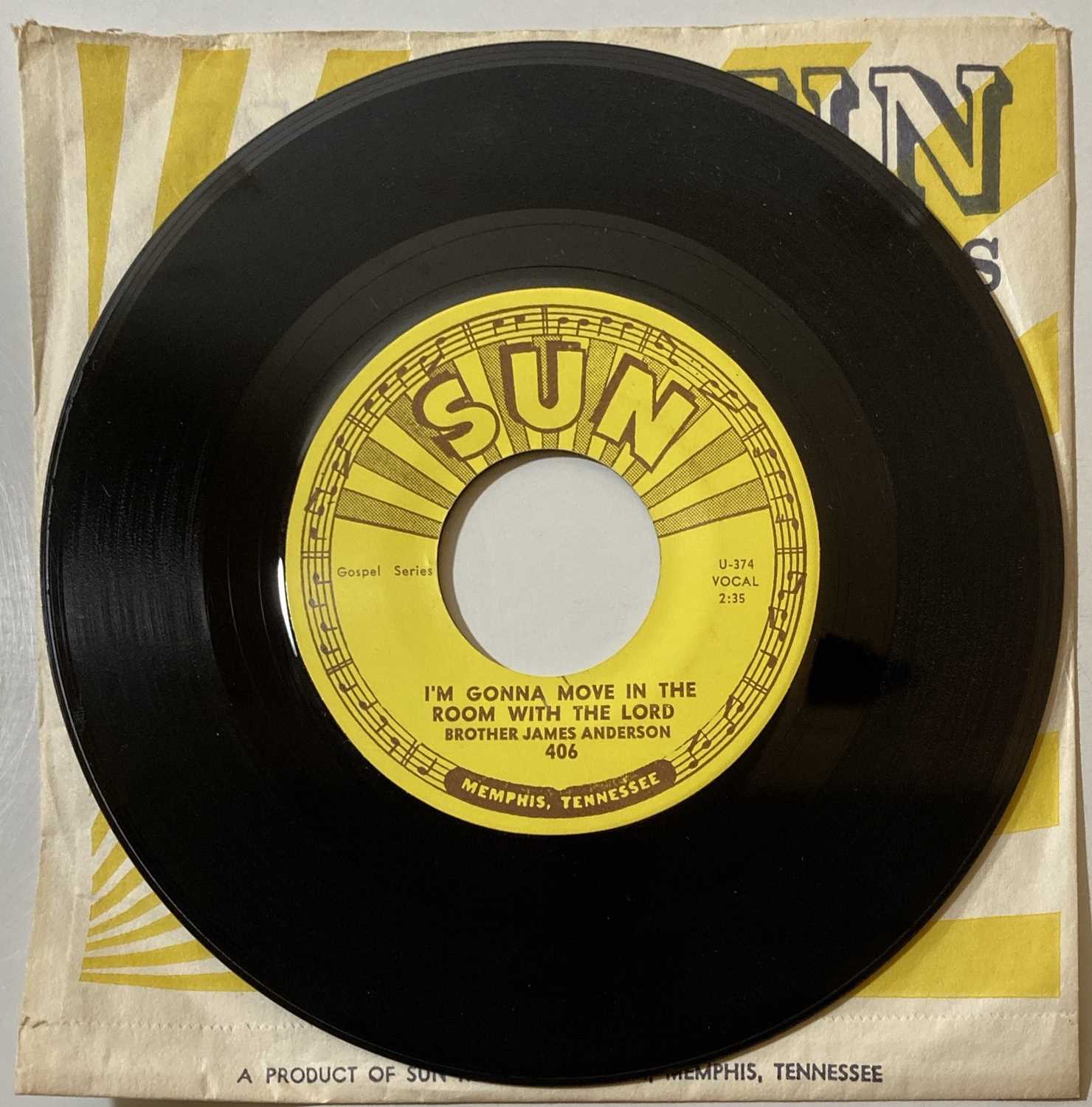 Lot 227 - SUN RECORDS COLLECTION - BROTHER JAMES ANDERSON - SUN 406.