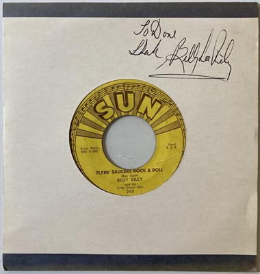 Lot 229 - SUN RECORDS COLLECTION - BILLY RILEY SIGNED - I WANT YOU BABY - SUN 260.