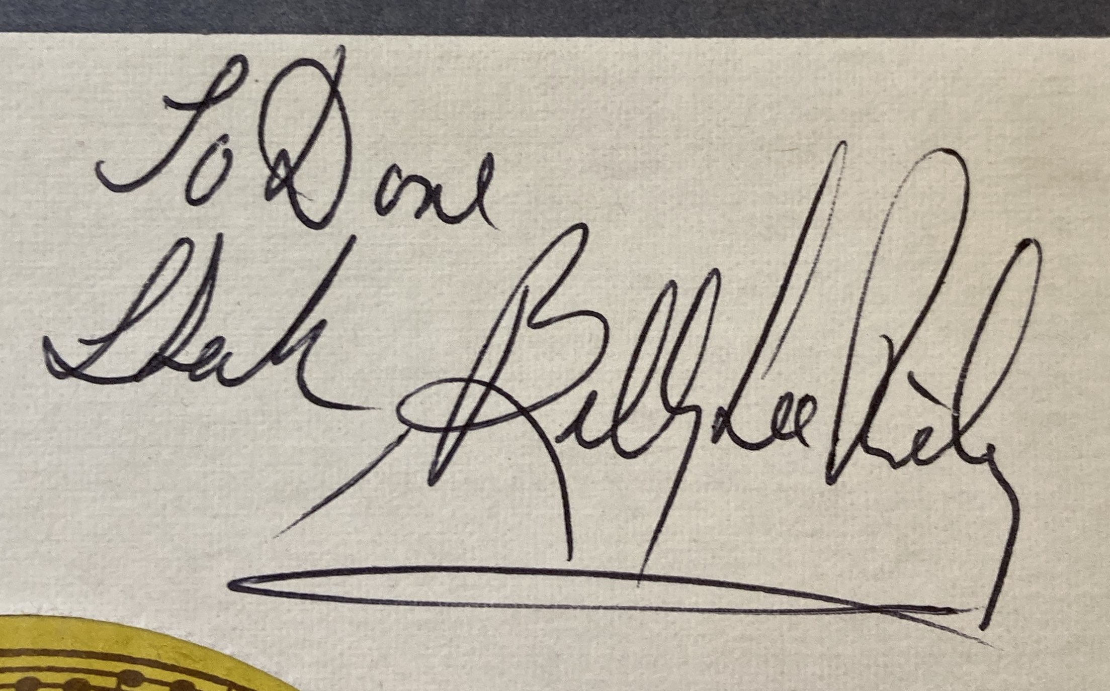 Lot 229 - SUN RECORDS COLLECTION - BILLY RILEY SIGNED