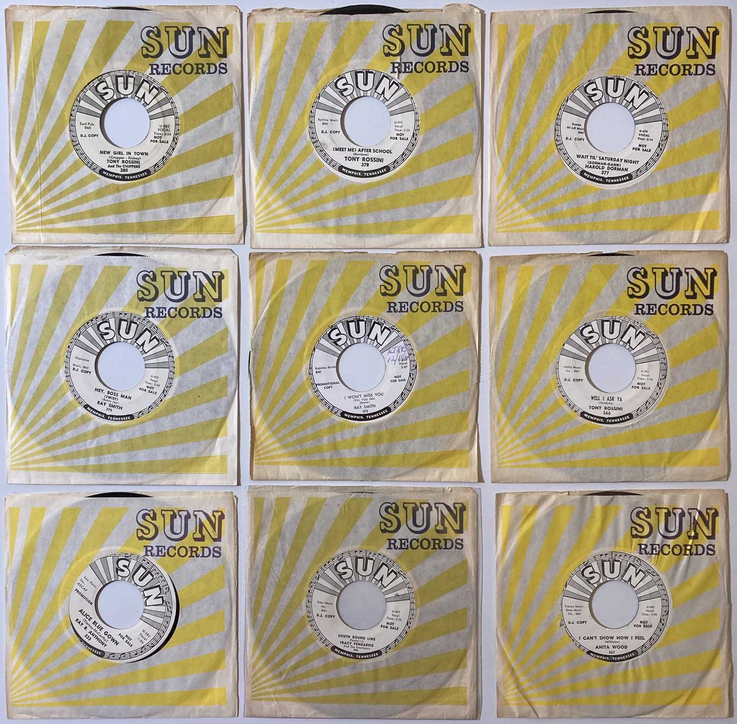 Lot 231 - SUN RECORDS COLLECTION - DJ PROMO COPIES x 11.