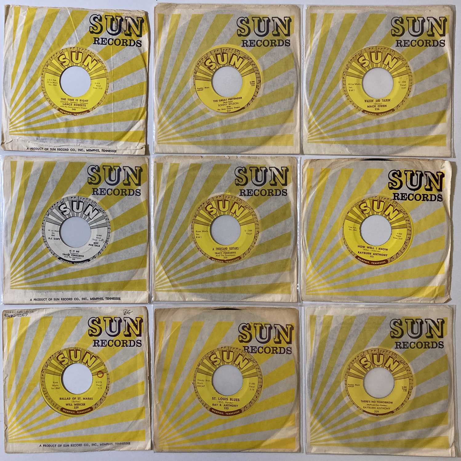 Lot 241 - SUN RECORDS COLLECTION - PACK OF LATER RELEASES - SUN 329 TO FINISH.