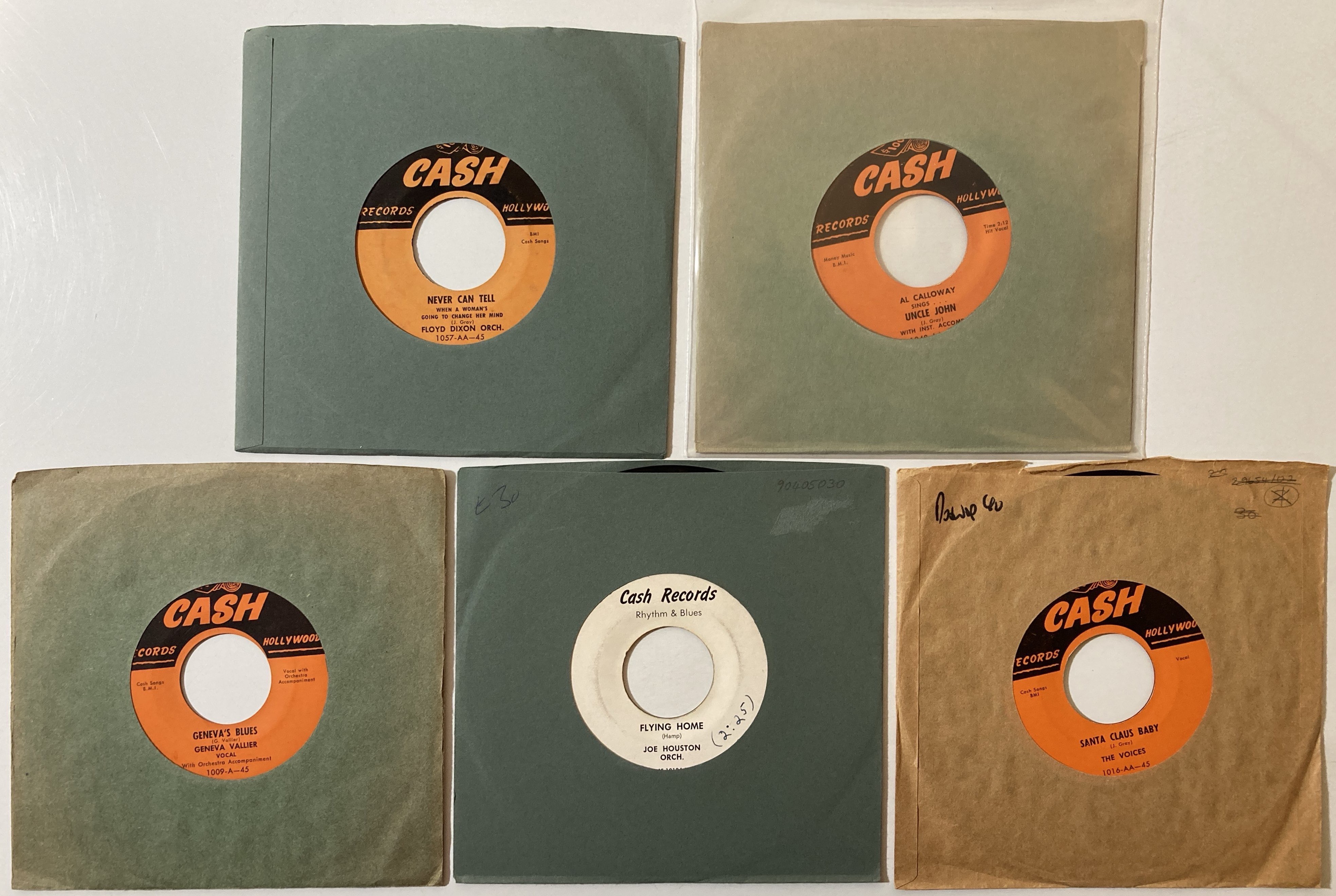 Lot 109 - R&B/ BLUES - CASH RECORDS 7" RARITIES