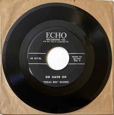 Lot 242 - TEXAS RED RHODES - GO CATS GO - ECHO RECORDING 45-1001.