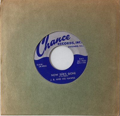 Lot 132 - J. B. AND HIS HAWKS - NOW SHE's GONE/ COMBINATION BOOGIE 7" (BLUES - CH-1155)