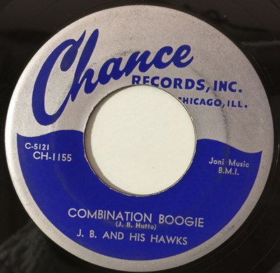 Lot 132 - J. B. AND HIS HAWKS - NOW SHE's GONE/ COMBINATION BOOGIE 7" (BLUES - CH-1155)