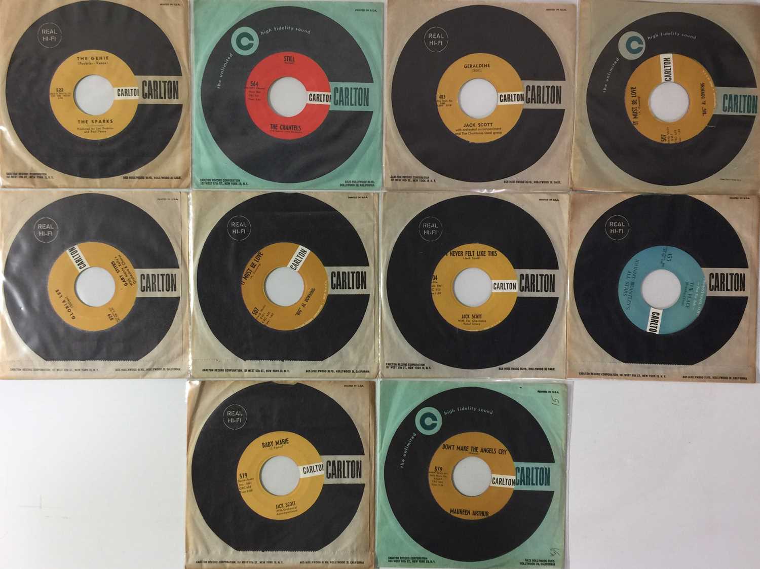 Lot 136 - CARLTON - R&B/ DOO WOP/ SOUL 7" PACK