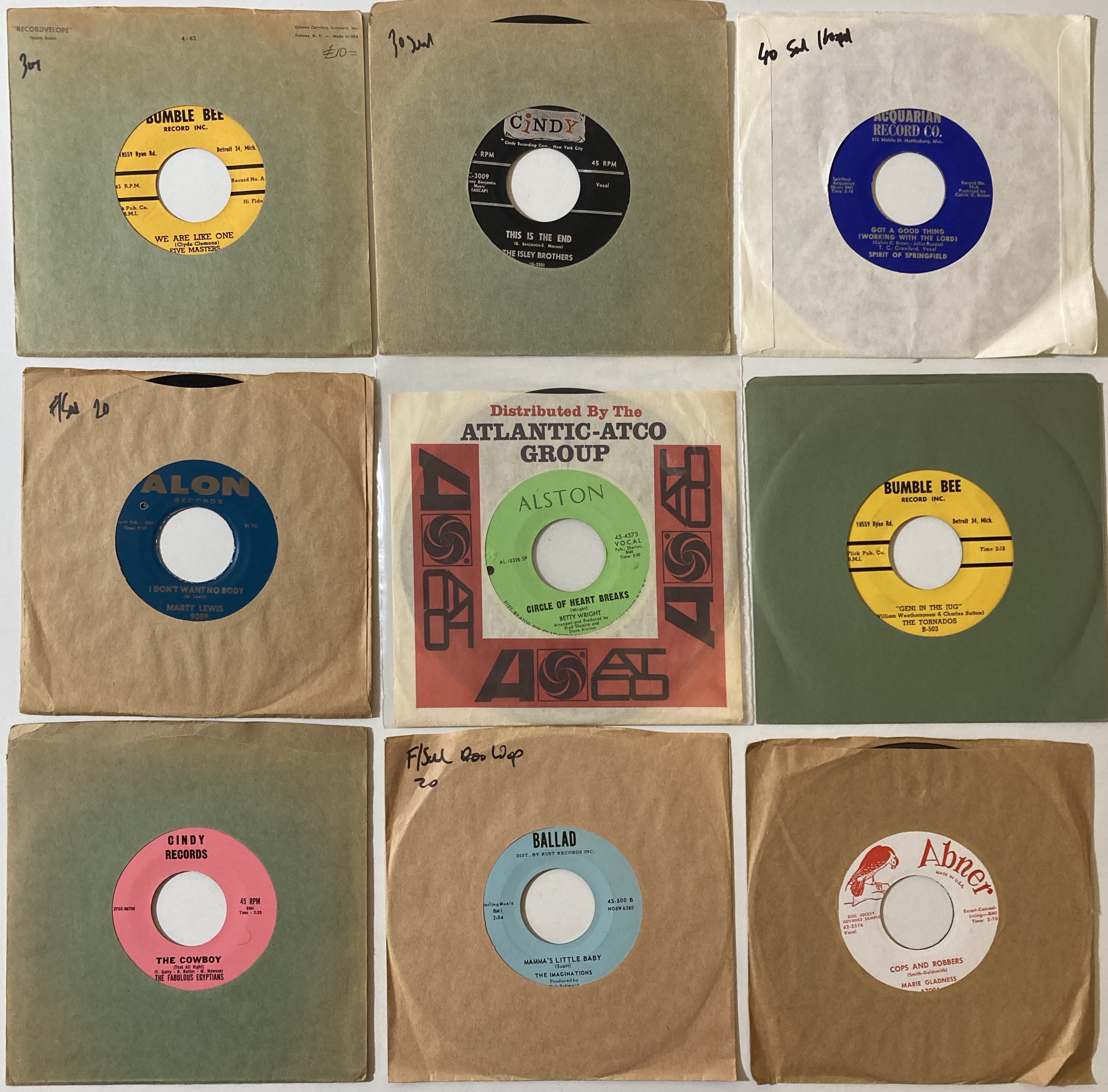 Soul R Records Lot 121 - SOUL/R&B - ORIGINAL US 7