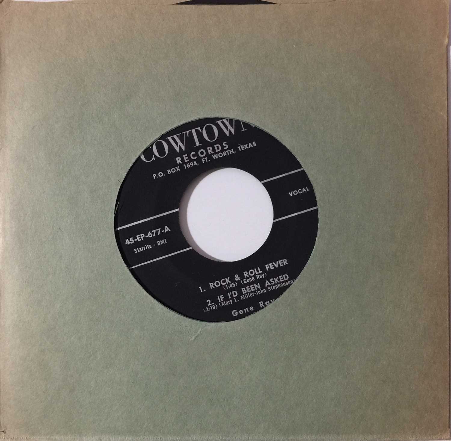 Lot 140 - GENE RAY - ROCK & ROLL FEVER 7" EP (ROCKABILLY - COWTOWN 45-EP-677)