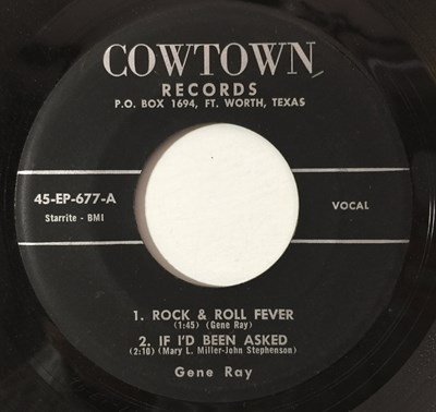 Lot 140 - GENE RAY - ROCK & ROLL FEVER 7" EP (ROCKABILLY - COWTOWN 45-EP-677)