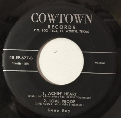 Lot 140 - GENE RAY - ROCK & ROLL FEVER 7" EP (ROCKABILLY - COWTOWN 45-EP-677)