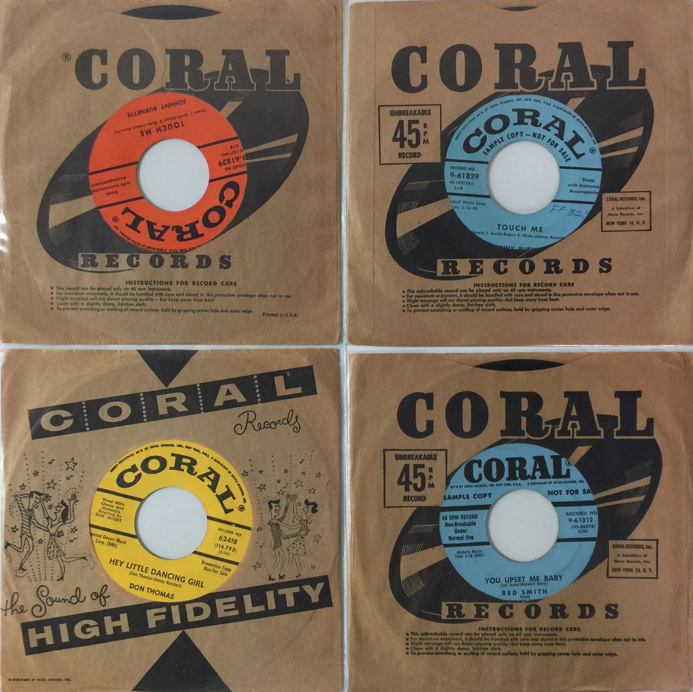 Lot 147 - CORAL - ROCK N ROLL/ ROCKABILLY 7