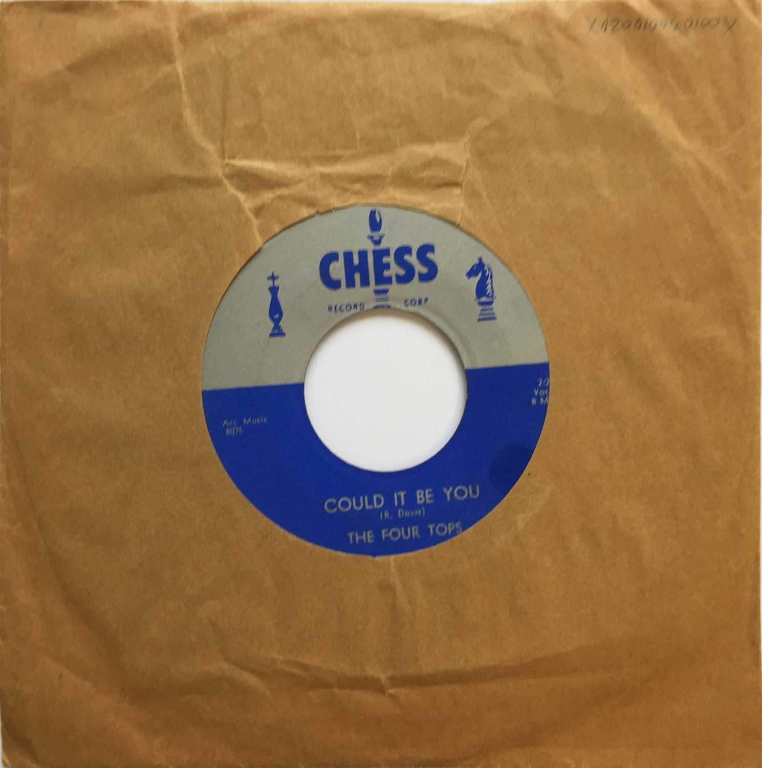 Lot 159 - THE FOUR TOPS - KISS ME BABY/ COULD IT BE YOU 7" (CHESS 1623)