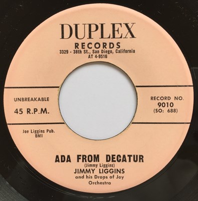 Lot 197 - JIMMY LIGGINS - ADA FROM DECATUR - DUPLEX RECORDS 9010.