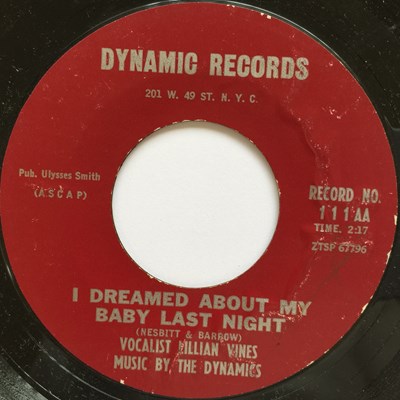 Lot 198 - LILLIAN VINES WITH THE DYNAMICS - HOUSE OF LOVE - DYNAMIC RECORDS 111.