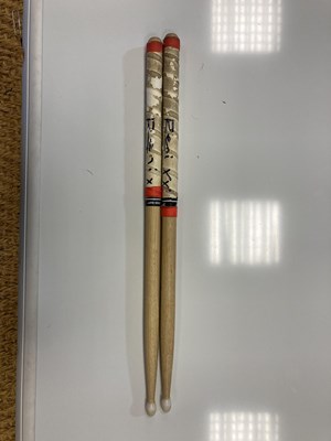 Lot 430 - RENI SIGNED AND HEATON PARK USED DRUMSTICKS