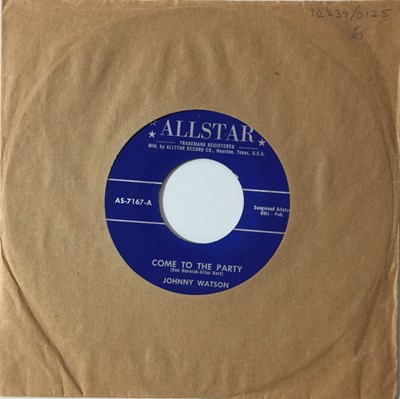 Lot 130 - JOHNNY WATSON - COME TO THE PARTY/ DARLING OF MY DREAMS 7" (ALLSTAR - AS-7167)