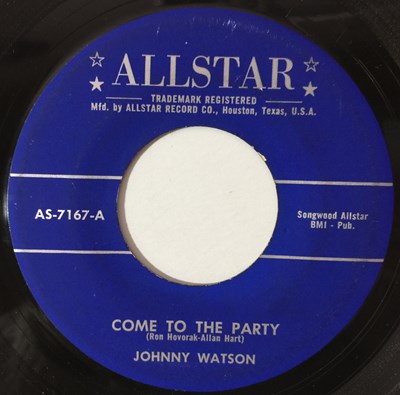 Lot 130 - JOHNNY WATSON - COME TO THE PARTY/ DARLING OF MY DREAMS 7" (ALLSTAR - AS-7167)