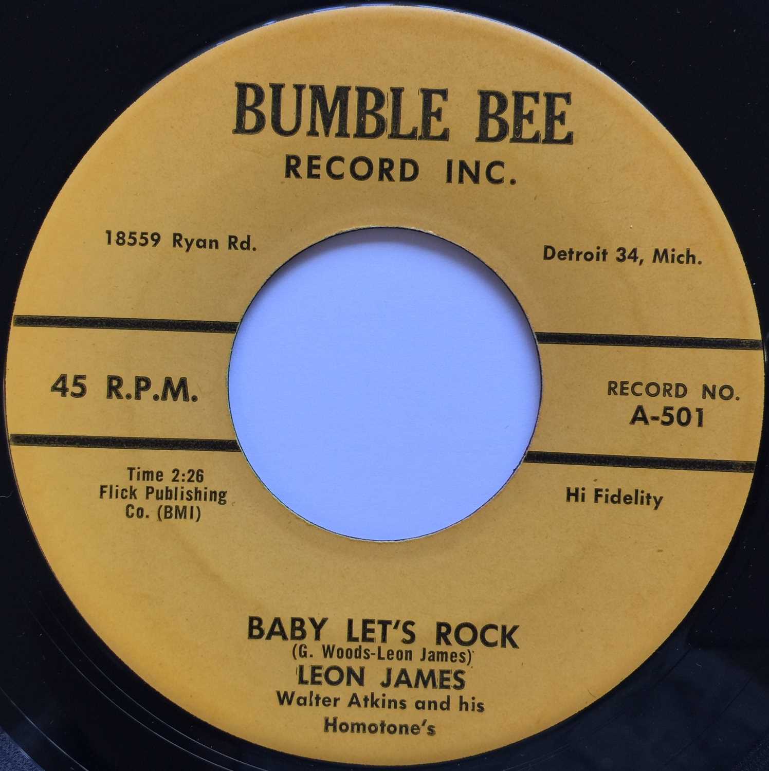 Lot 186 LEON JAMES BABY LET'S ROCK C/W RIDE THAT