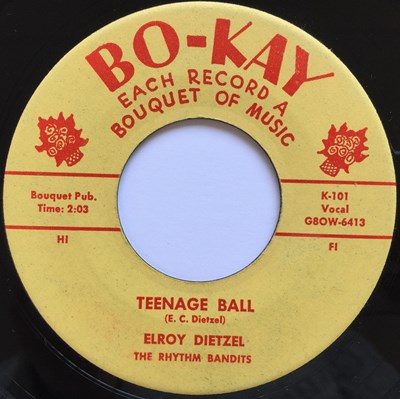 Lot 187 - ELROY DIETZEL - TEENAGE BALL C/W PRECIOUS DESIRES 7" (ORIGINAL US COPY - BO-KAY K-101)