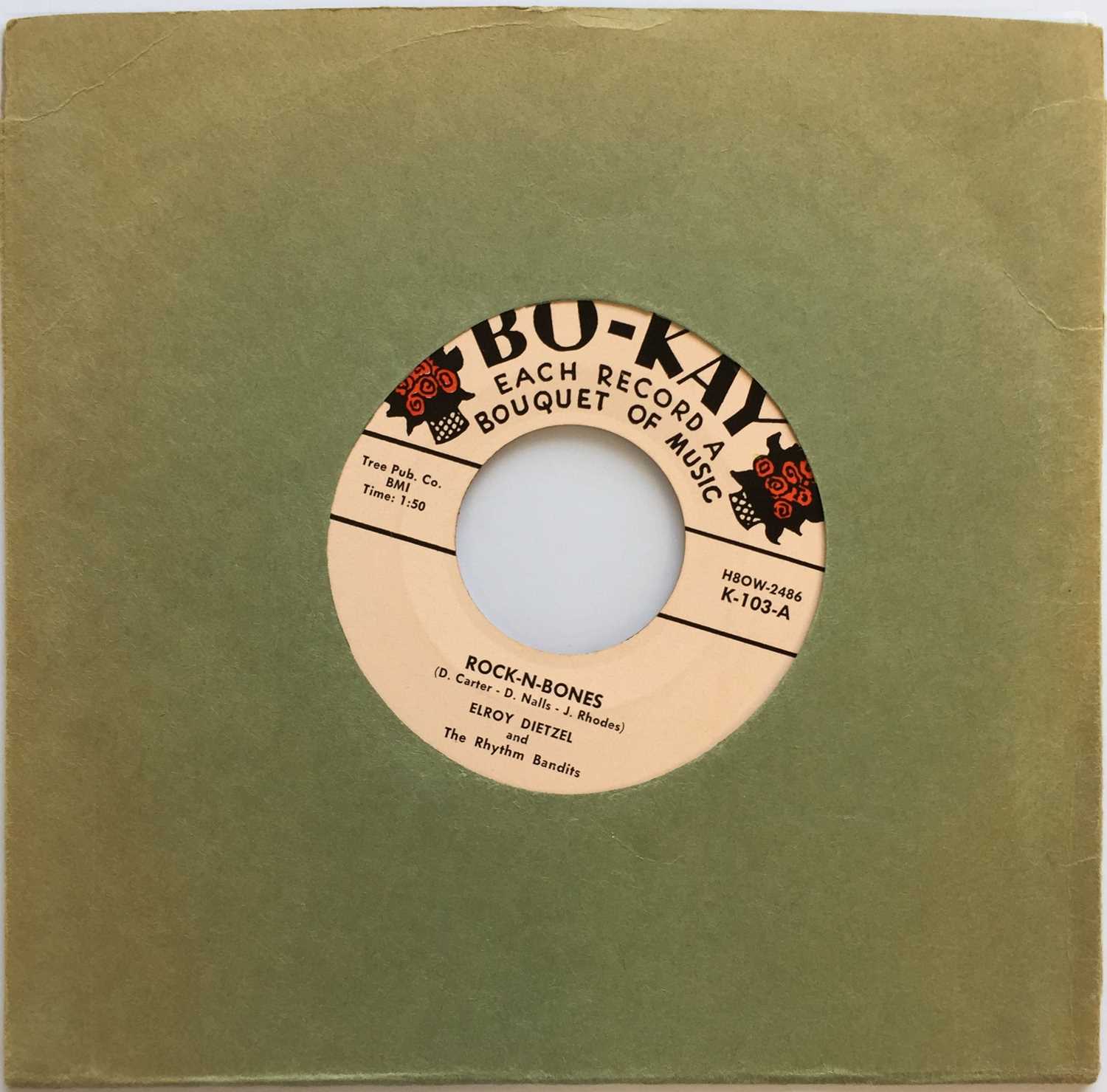 Lot 188 - ELROY DIETZEL - ROCK-N-BONES C/W SHANG-HAI-ROCK 7" (ORIGINAL US COPY - BO-KAY K-103)