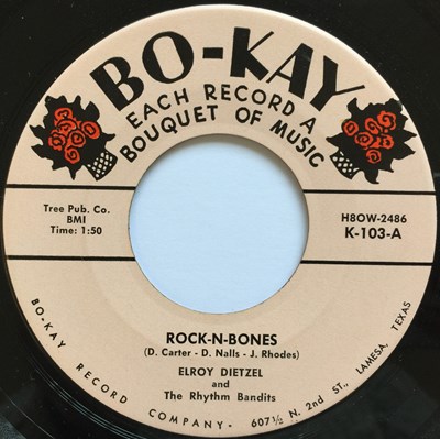 Lot 188 - ELROY DIETZEL - ROCK-N-BONES C/W SHANG-HAI-ROCK 7" (ORIGINAL US COPY - BO-KAY K-103)