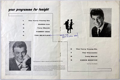 Lot 204 - BEATLES PROGRAMME WITH TICKET.