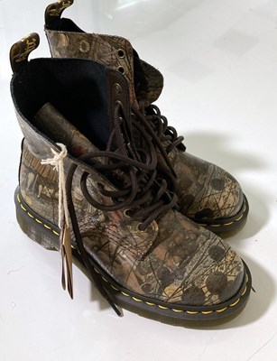 Lot 12 - RICHARD DADD DR. MARTENS 1460 TATE BRITAIN BOOTS.