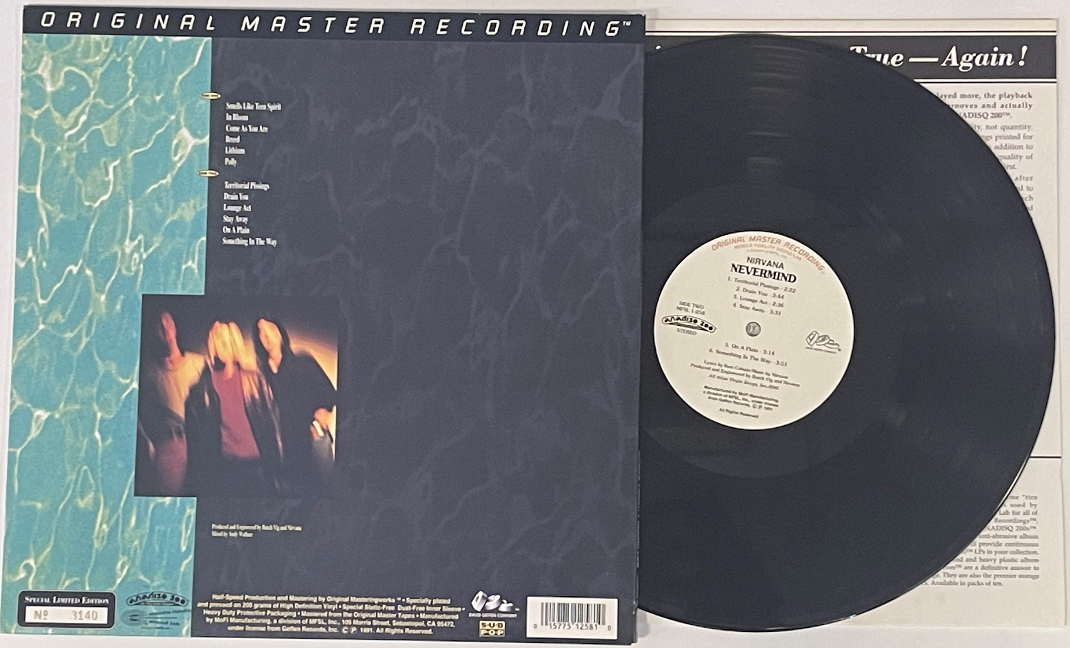 Lot 43 - NIRVANA - NEVERMIND LP (LIMITED EDITION 1996