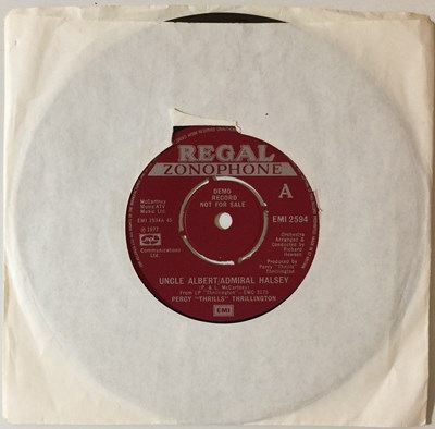 Lot 21 - PERCY 'THRILLS' THRILLINGTON - UNCLE ALBERT/ADMIRAL HALSEY 7" (ORIGINAL UK PROMO - EMI 2594)