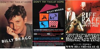 Lot 209 - BILLY BRAGG 1990S PROMO POSTERS
