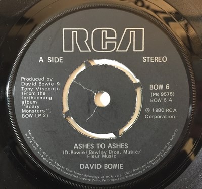 Lot 390 - DAVID BOWIE - ASHES TO ASHES 7" ('TRANSLUCENT RED' VINYL PRESSING - BOW 6)