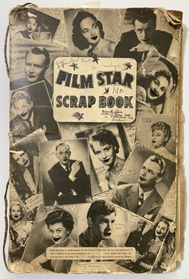 Lot 126 - FILM STAR SCRAP BOOK WITH MANY ORIGINAL POSTCARDS.