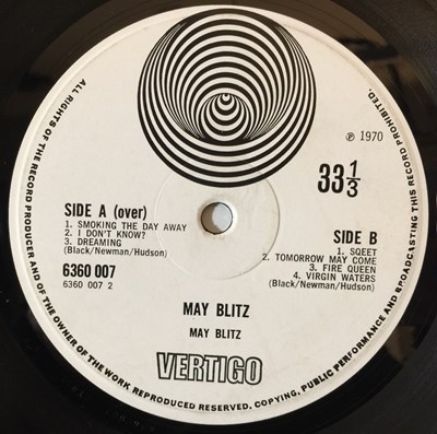 Lot 710 - MAY BLITZ - MAY BLITZ LP (ORIGINAL UK PRESSING - VERTIGO SWIRL 6360 007).