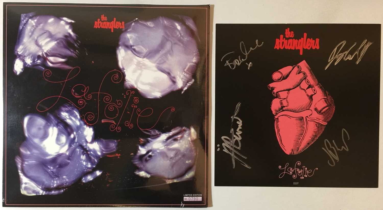 Lot 712 - THE STRANGLERS - LA FOLIE LP (LIMITED EDITION SIGNED 2018 COPY - CGLP 7)