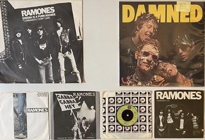 Lot 719 - RAMONES/THE DAMNED - 7" COLLECTION PLUS LP & 12"