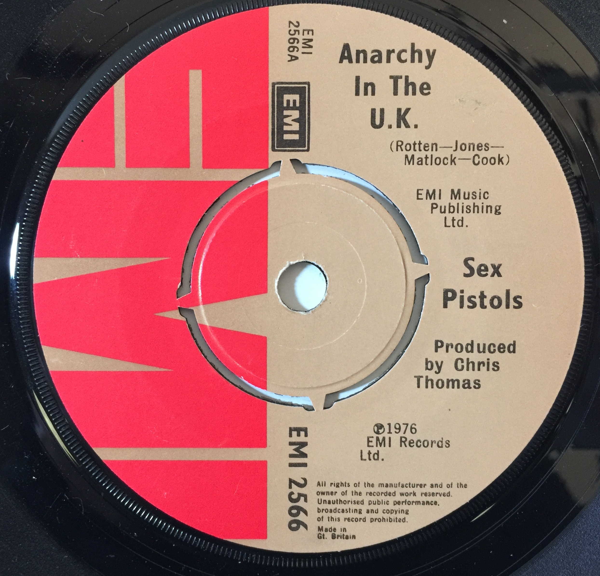 Lot 720 Sex Pistols Anarchy In The Uk 7 Original 2089