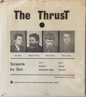 Lot 721 - THE THRUST - SOCIETY EP (ORIGINAL UK COPY - ELLIE JAY RECORDS EJSP 9341)