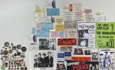 Lot 92 - PUNK / POST PUNK TICKETS / BADGES AND MORE