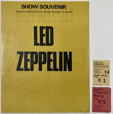 Lot 409 - LED ZEPPELIN - 1973 CONCERT PROGRAMME AND TICKET STUBS.