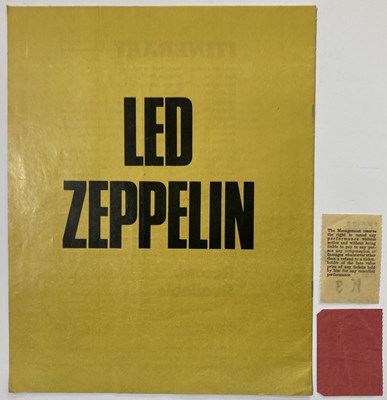 Lot 409 - LED ZEPPELIN - 1973 CONCERT PROGRAMME AND TICKET STUBS.