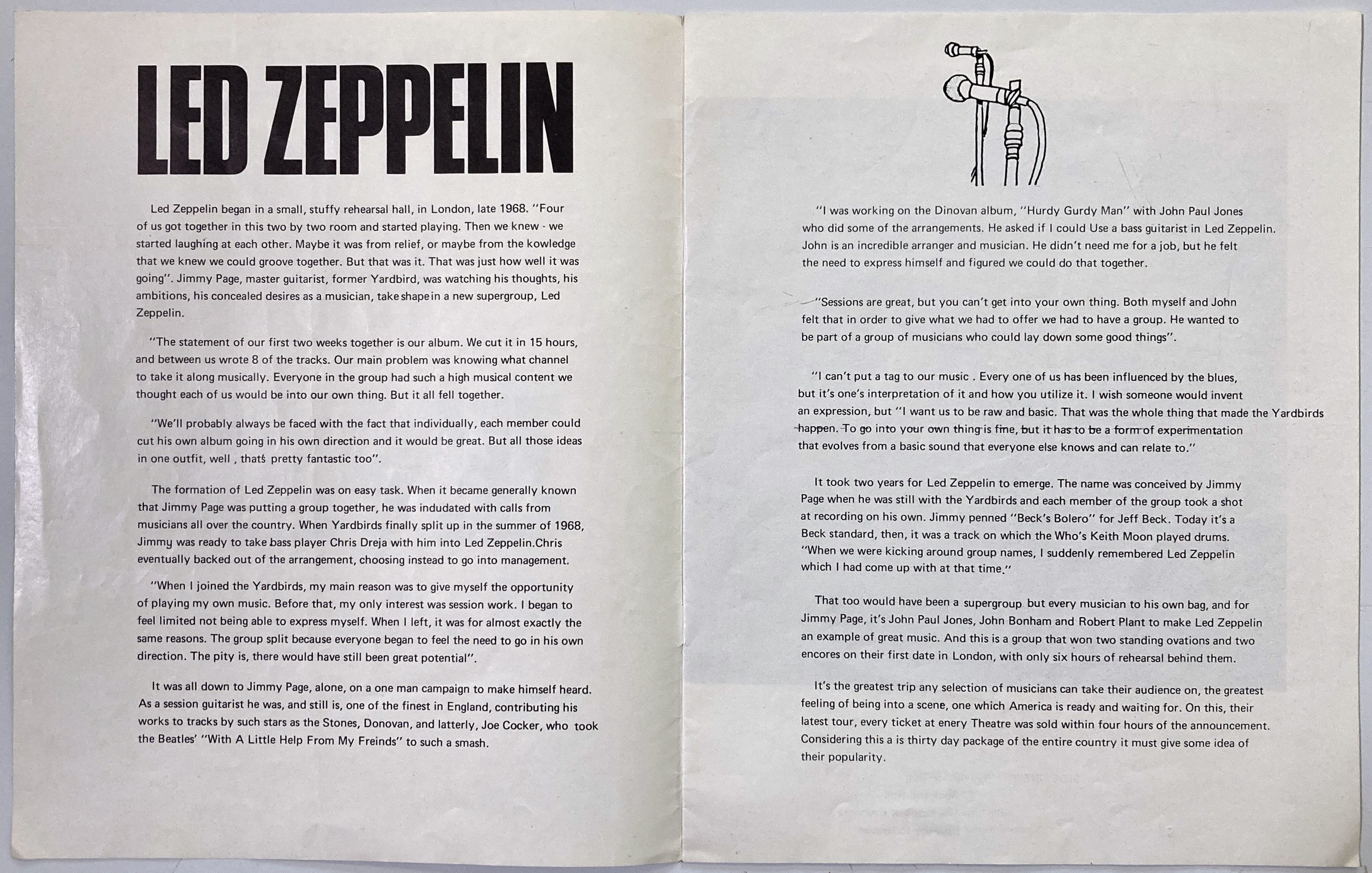 Led Zeppelin Programme Lot 409 - LED ZEPPELIN - 1973 CONCERT PROGRAMME AND