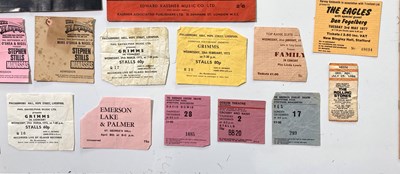 Lot 174 - 1970S CONCERT PROGRAMMES AND TICKETS.