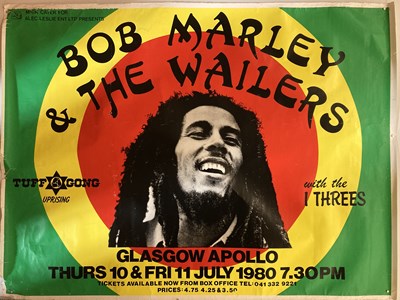 Lot 541 - BOB MARLEY GLASGOW APOLLO 1980 POSTER