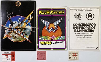 Lot 206 - WINGS PROGRAMMES AND TICKETS.