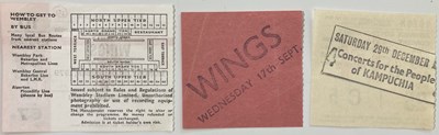 Lot 206 - WINGS PROGRAMMES AND TICKETS.