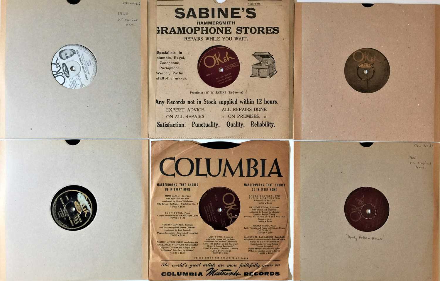 Lot 693 - JAZZ & BLUES US 78s - OKEH LABEL