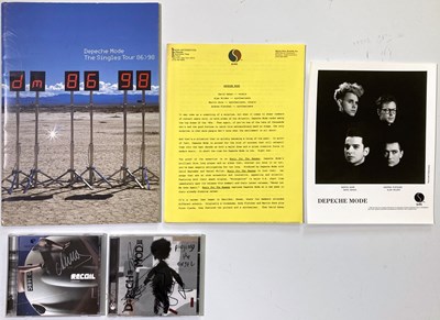 Lot 74 - DEPECHE MODE - SIGNED CDS AND PROMOTIONAL ITEMS.