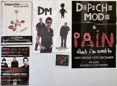 Lot 78 - DEPECHE MODE - SIGNED CD AND POSTERS.