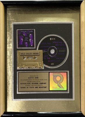 Lot 159 - DEPECHE MODE - SONGS OF FAITH AND DEVOTION RIAA AWARD.